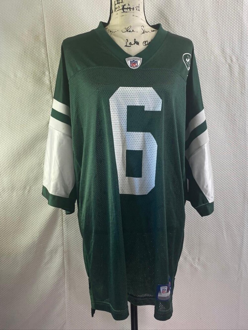 VTG New York Jets Mark Sanchez Reebok Jersey Green Mens XL NFL Football